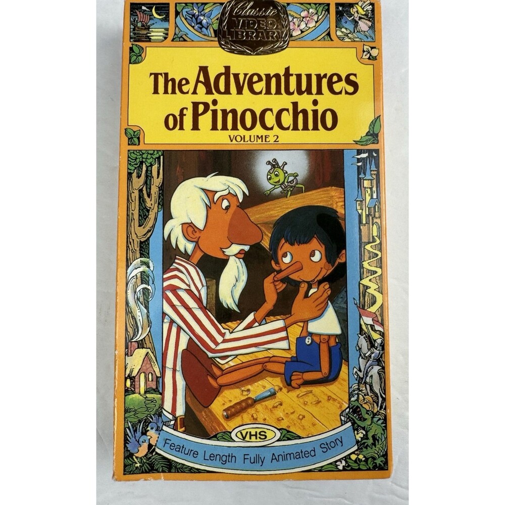 The Adventures Of Pinocchio VHS 1989 Kids Klassics Classic Video Movie 2513